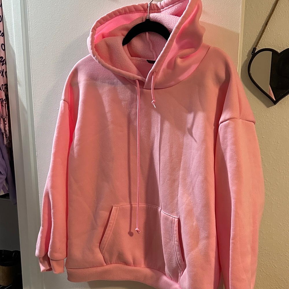 SHEIN Pink Floral Hoodie